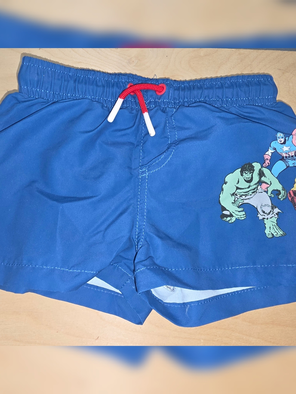 Zara Kids Superhero Swim Trunks And Matching Sun Hat